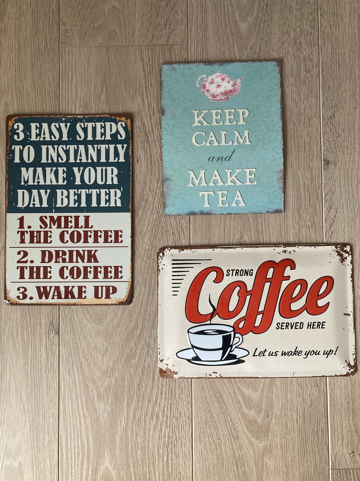 3 vintagelook wandborden, koopje!, Ophalen of Verzenden, Zo goed als nieuw