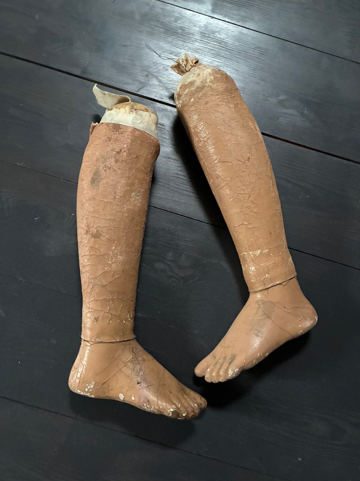 Oude papier mache benen, Ophalen of Verzenden