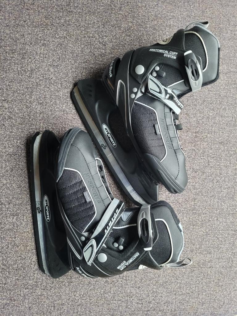 Schaatsen - recreatief - grijs/zwart - maat 42, Overige merken, Ophalen of Verzenden, Zo goed als nieuw, IJshockeyschaatsen