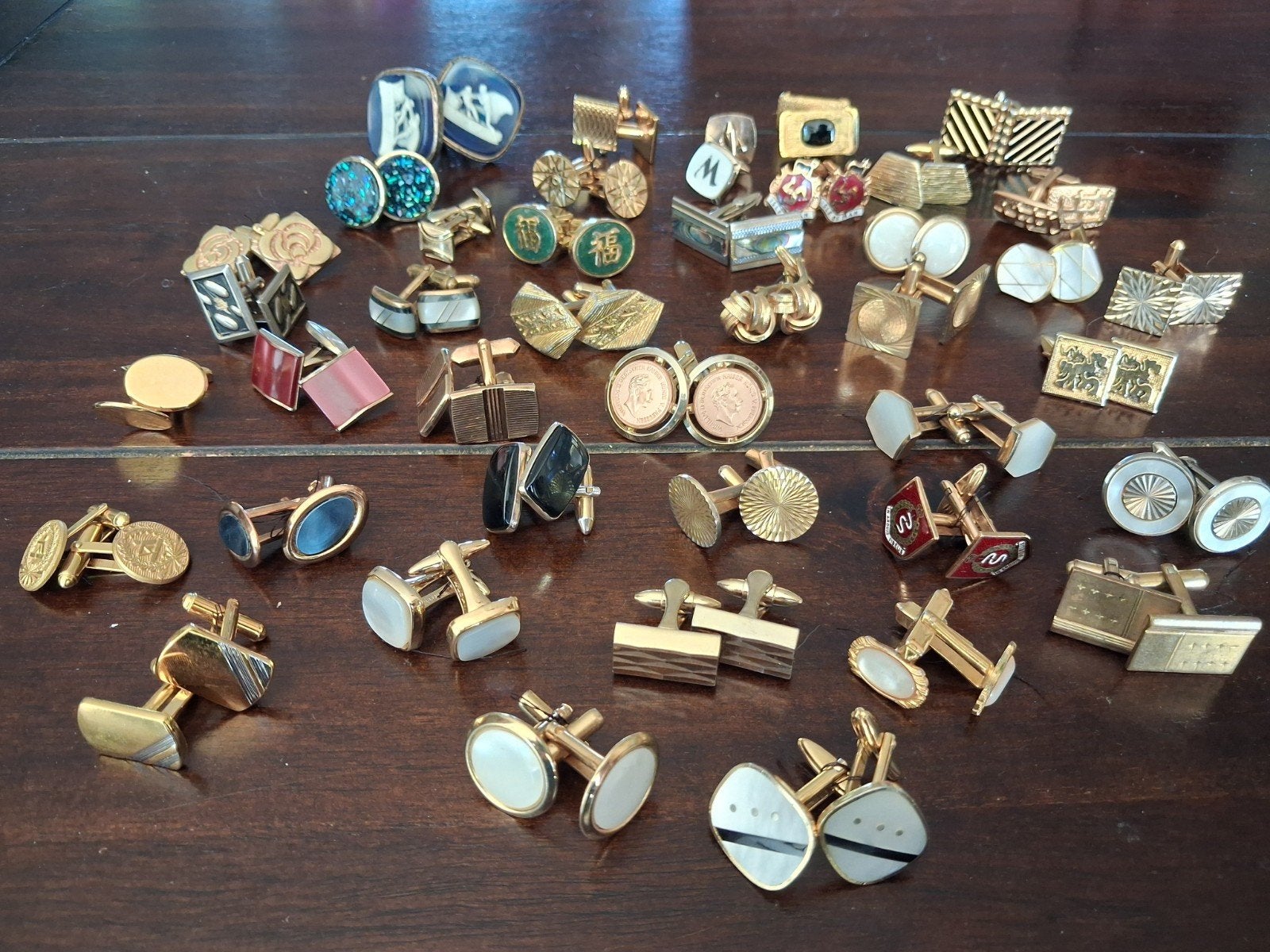 42 PAAR VINTAGE MANCHETKNOPEN, Sieraden, Tassen en Uiterlijk, Ophalen of Verzenden, Overige materialen