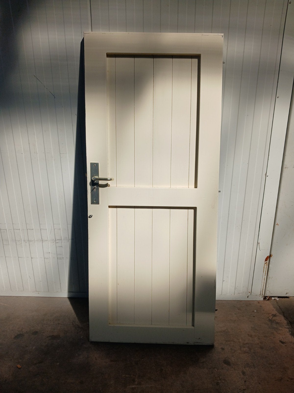 hardhouten deur h188,5 b80, Ophalen of Verzenden, Buitendeur, 200 tot 215 cm