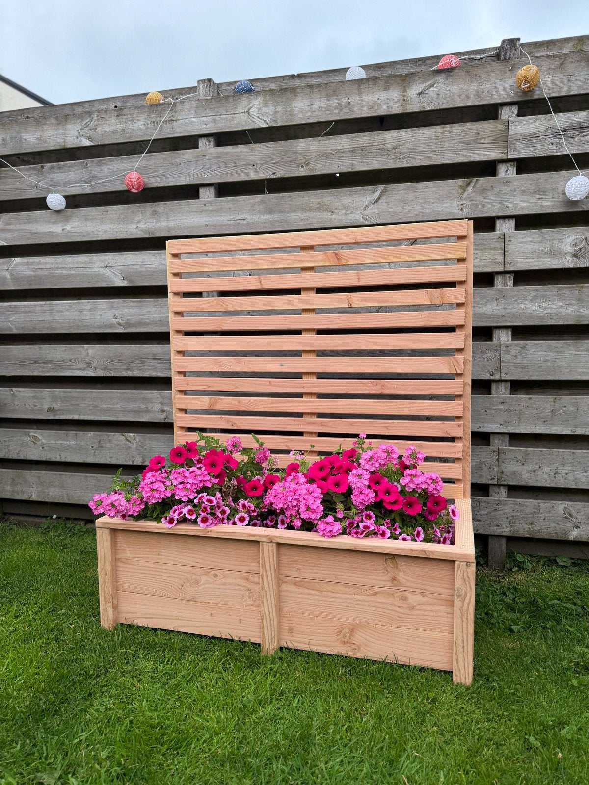 Douglas Bloembak met Trellis - 120x100x40 cm, Ophalen, 100 cm of meer, Nieuw, Balkon