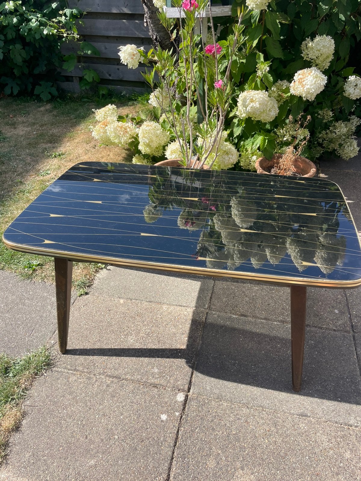 [Opknapper] Duitse Mid-Century Glazen Tafel (jaren '50), Ophalen