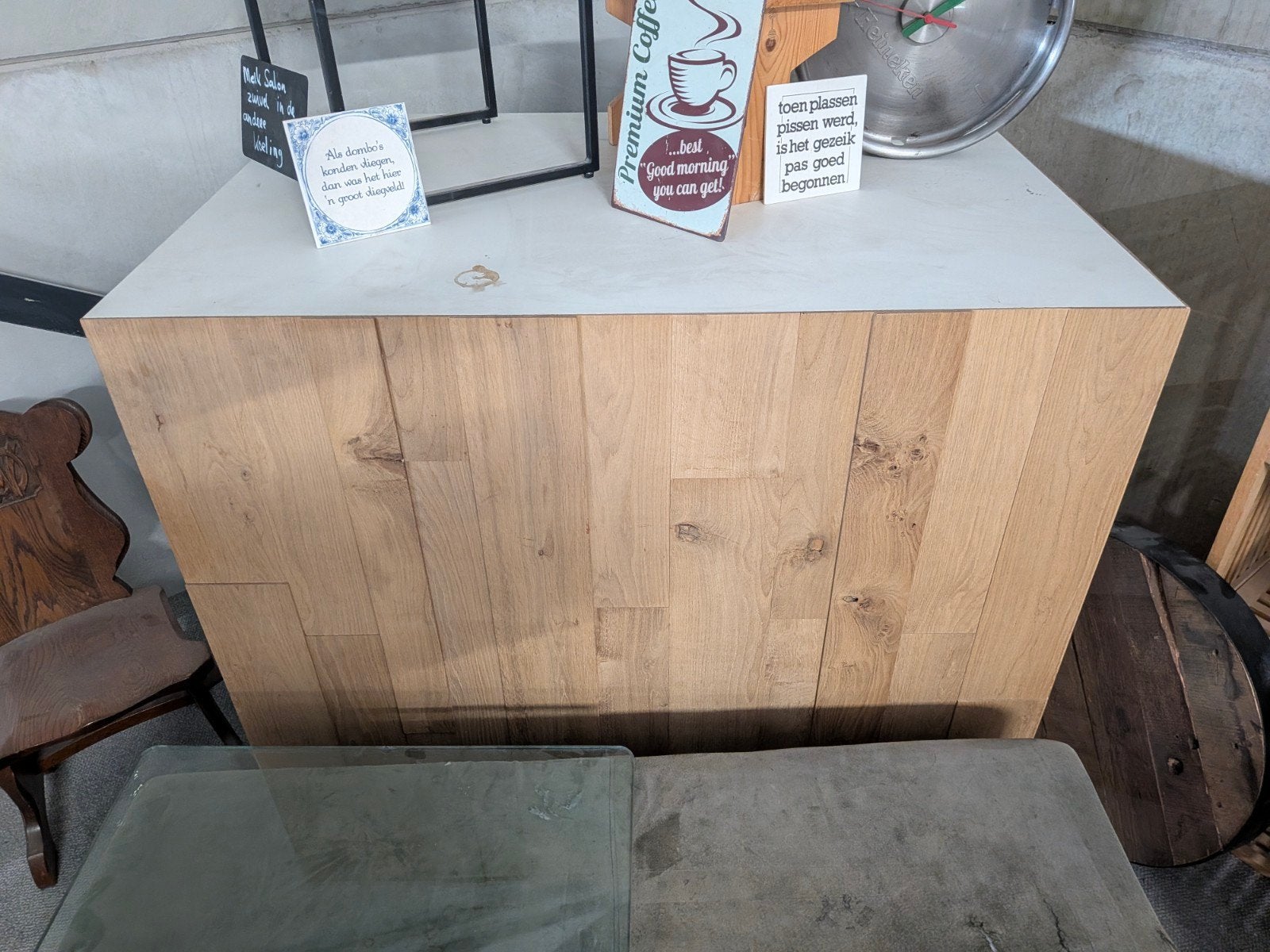 Stijlvolle Hout-Look Balie / Presentatietafel / Ontvangstbal, Ophalen of Verzenden