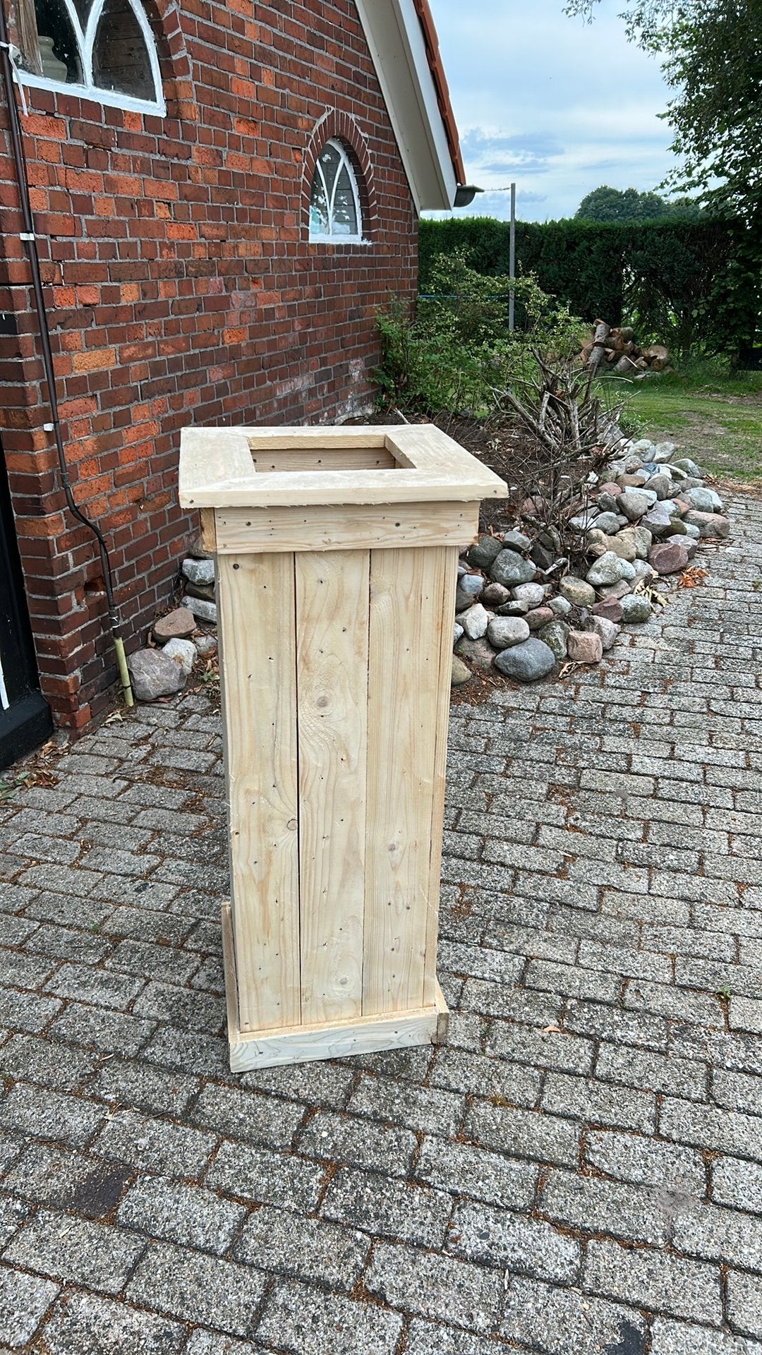 Laatste zuil bloembak,mag weg voor  40€, Tuin en Terras, Ophalen, Vierkant, Nieuw, Balkon