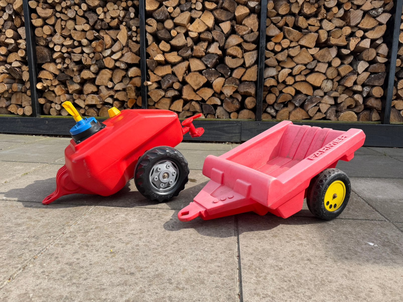 Rolly Toys aangangers voor traptrekker, Ophalen, Gebruikt, Overige merken, Met kar of aanhanger