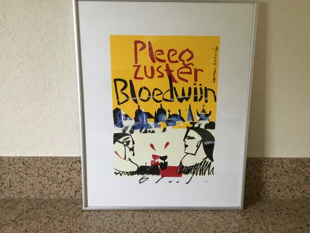 Zeefdruk Herman Brood, Pleegzuster Bloedwijn, Ophalen of Verzenden