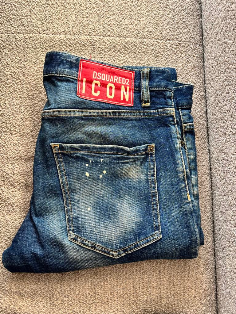 Dsquared2 Icon Skinny Dan Jeans - Maat 48, Kleding | Heren, Ophalen of Verzenden, Gedragen, Blauw, W33 - W34 (confectie 48/50)