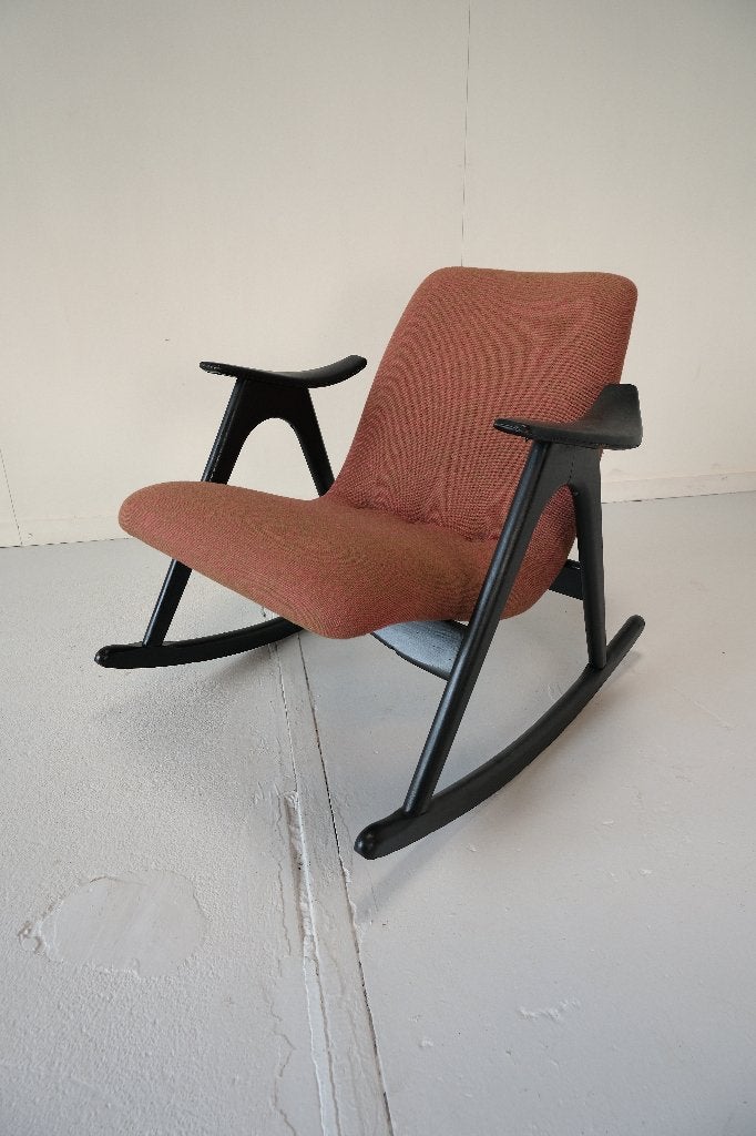 Schommelstoel/Fauteuil (vintage, van Teeffelen, WEBE, AWA), Huis en Inrichting, Fauteuils, Ophalen, 75 tot 100 cm, Zo goed als nieuw
