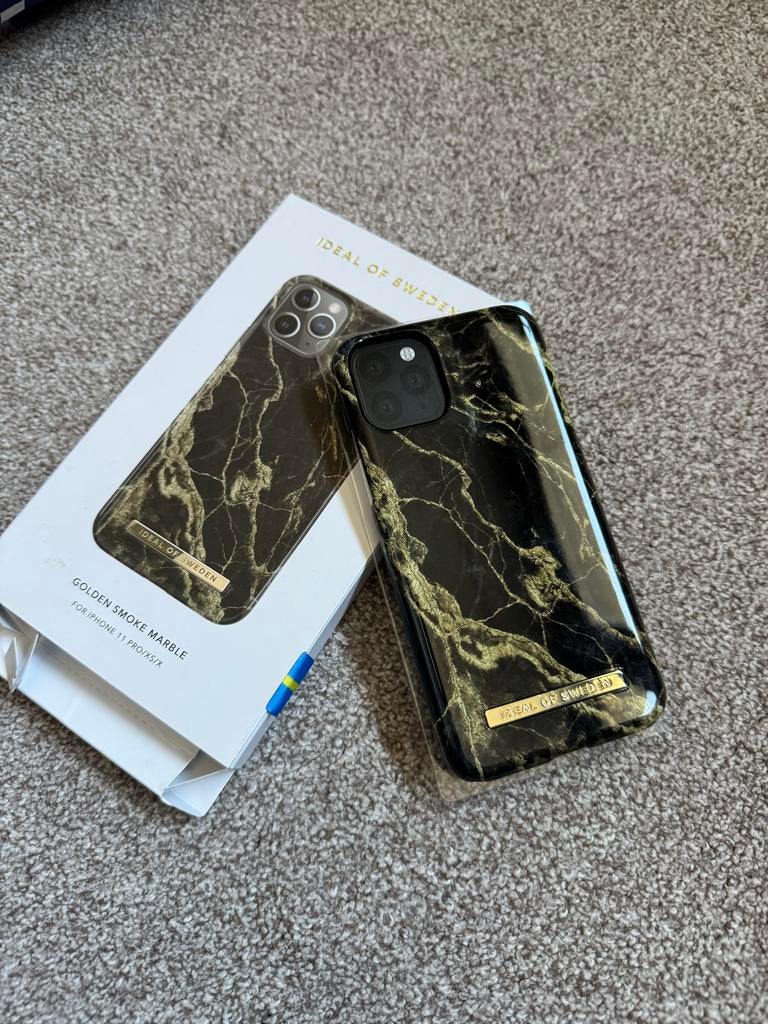 iDEAL of Sweden Hoesje iPhone 11 Pro/XS/X - Golden Smoke Mar, Zwart, IPhone 11 Pro, Nieuw, Ophalen of Verzenden