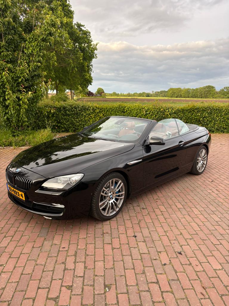 BMW 6-Serie 650I Cabrio 4.4  2010 Zwart YOUNGTIMER, Auto's, BMW, Automaat, Achterwielaandrijving, 8 cilinders, Cabriolet