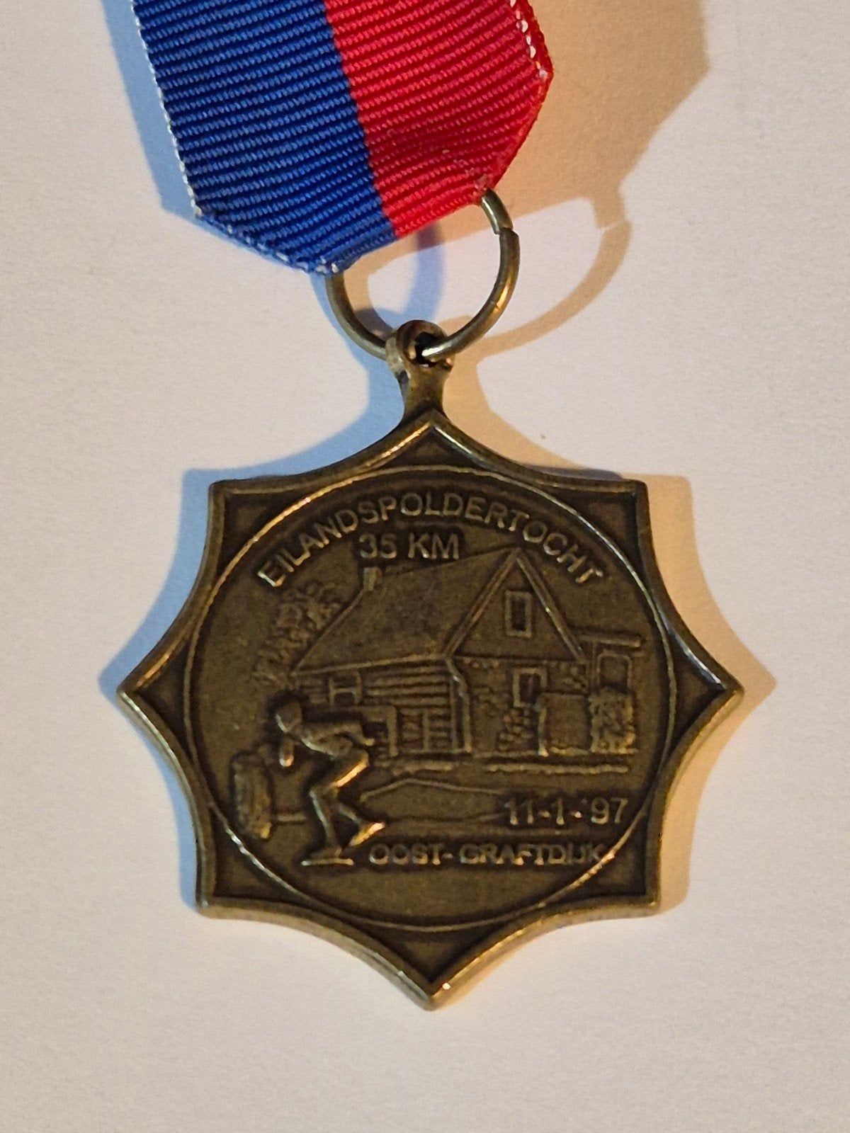 Medaille schaatsen Eilandspoldertocht 1997, Postzegels en Munten, Ophalen of Verzenden, Overige materialen, Nederland
