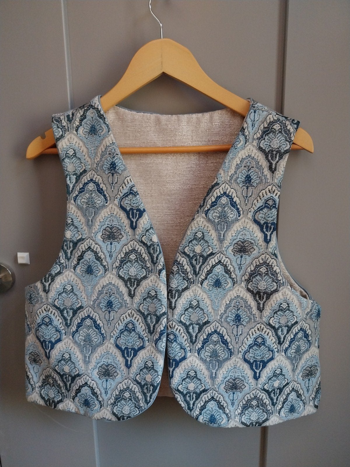 Omkeerbaar Gilet - Gobelinstof & Linnenlook Beige, Ophalen of Verzenden, Nieuw