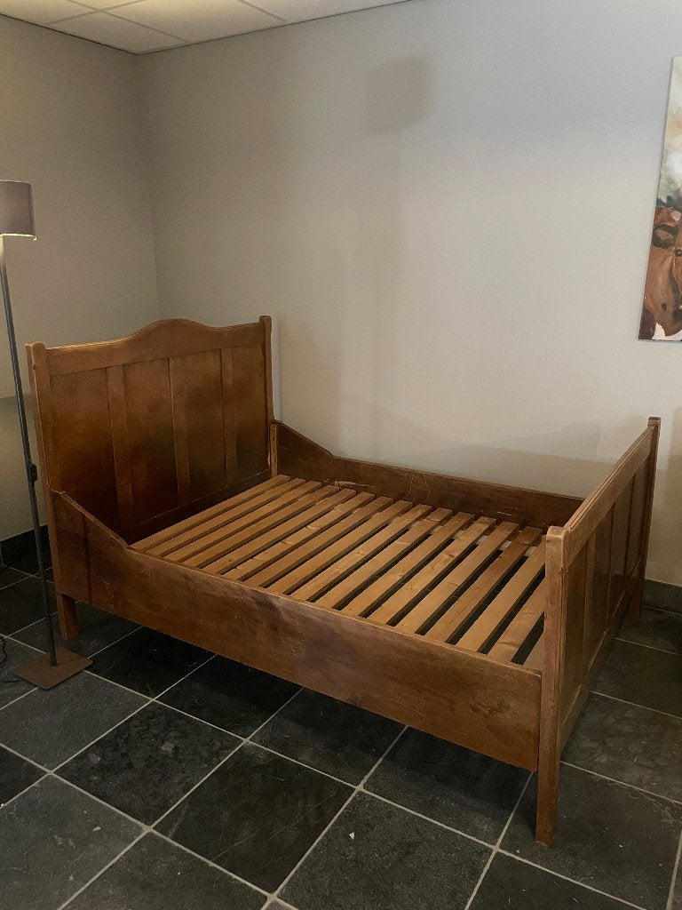 Twijfelaar bed, Ophalen, Gebruikt, 190 cm of minder, Hout