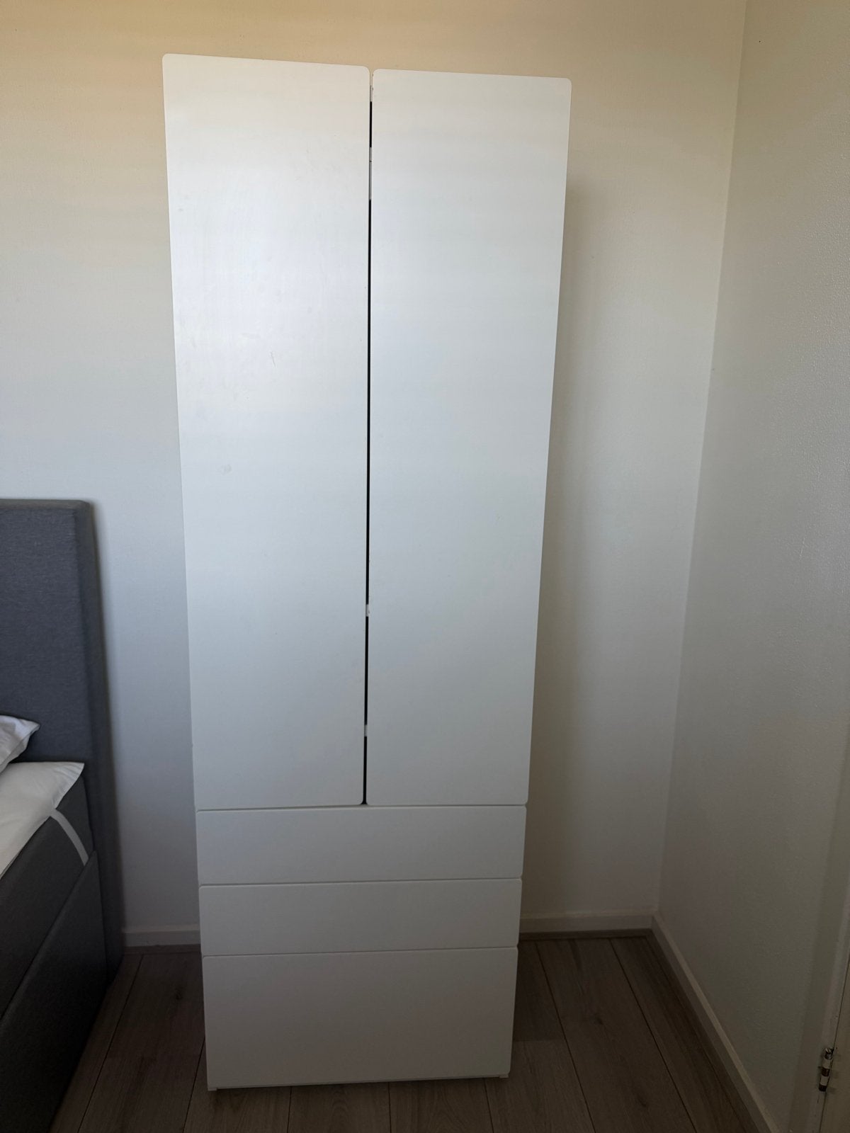 Kledingkast, wit wit/met 3 lades, 60x57x181 cm, Huis en Inrichting, Kasten | Kledingkasten, Ophalen, Gebruikt, 50 tot 100 cm, Met lade(s)