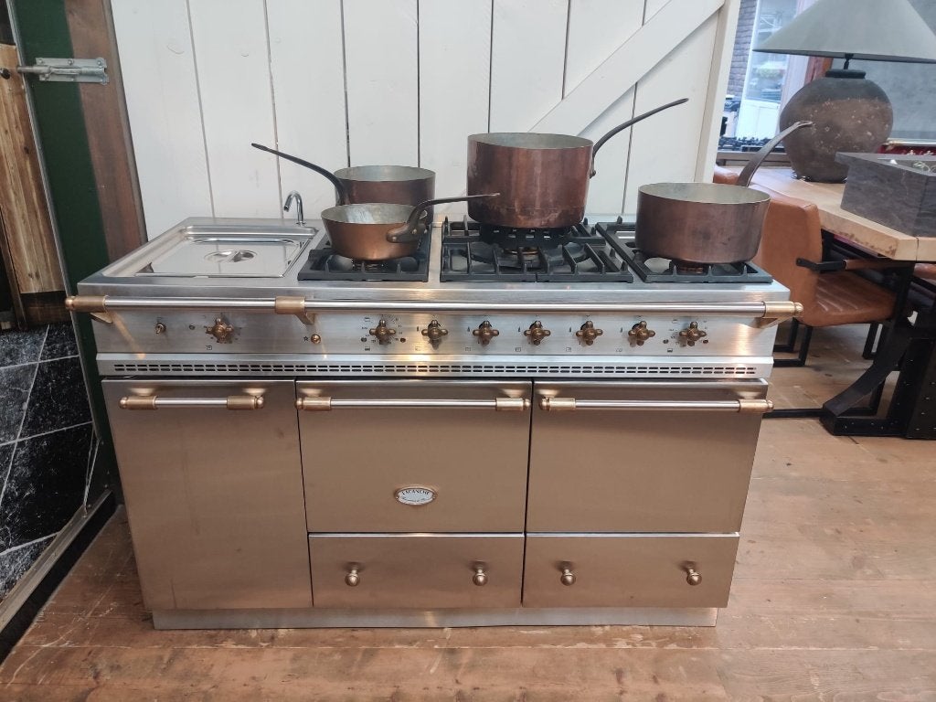 Lacanche CLUNY Classic 1400 RVS / Messing z.g.a.n., Witgoed en Apparatuur, 60 cm of meer, Ophalen of Verzenden, Zo goed als nieuw
