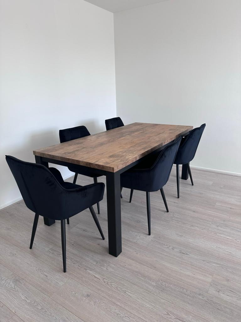 Eettafel Mangohout, Huis en Inrichting, Tafels | Eettafels, Ophalen, 200 cm of meer, 50 tot 100 cm, Zo goed als nieuw