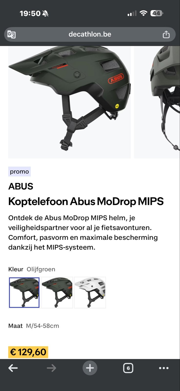 ABUS MoDrop MIPS Mountainbikehelm - Nieuw in doos!, Fietsen en Brommers, Ophalen, Nieuw, M, Heer of Dame