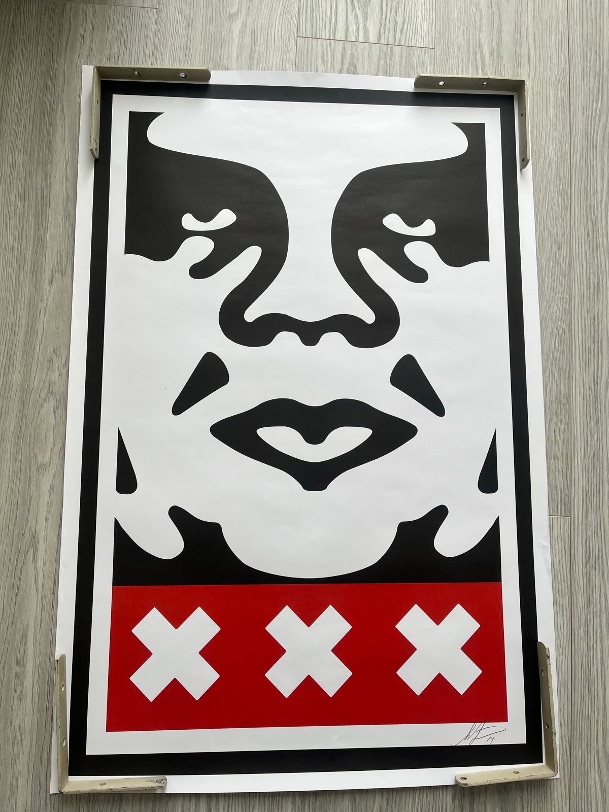 Shepard Fairey OBEY ICON Face Amsterdam XXX Gesigneerd, Antiek en Kunst, Kunst | Litho's en Zeefdrukken, Gesigneerd, Ophalen of Verzenden