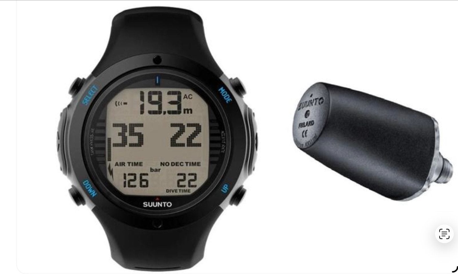 Suunto D6I Nova Black duikcomputer +Transmitter en USB-kabel, Ophalen of Verzenden, Zo goed als nieuw, Duikcomputer
