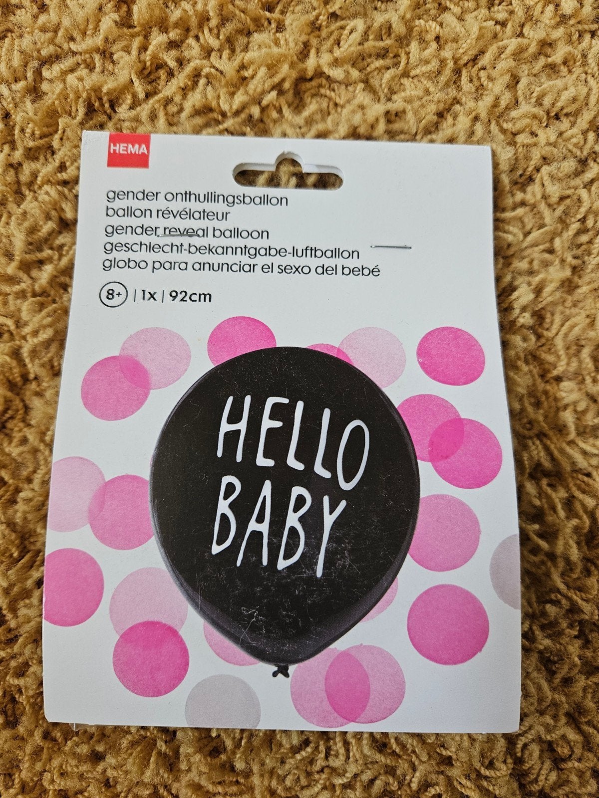 Gender Reveal Ballon Meisje - Hello Baby (Hema), Ophalen of Verzenden, Nieuw, Feestartikel, Geboorte of Huwelijk
