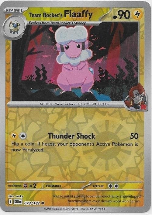 Destined Rivals,  Team Rocket's Flaaffy [reverse] 73/182, Verzenden, Nieuw, Losse kaart