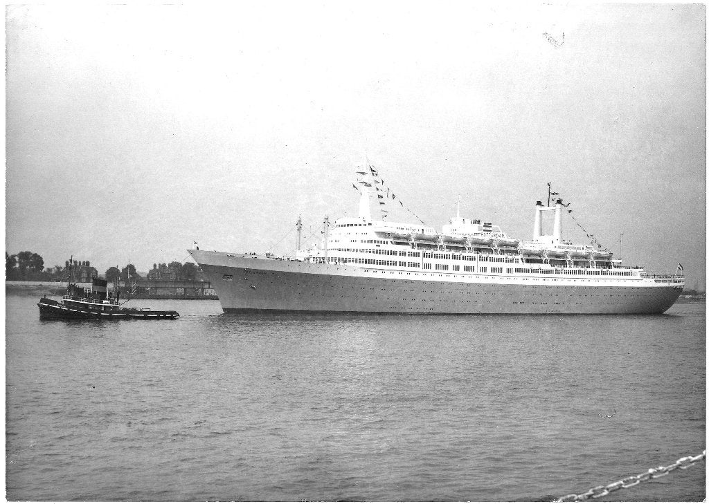 Foto - ss Rotterdam HAL Holland Amerika Lijn Sleepboot Schip, Verzamelen, Scheepvaart, Ophalen of Verzenden, Gebruikt, Motorboot