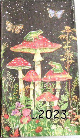 Servetten decoupage/bullet journal * paddenstoelen L2023, Verzenden, Nieuw
