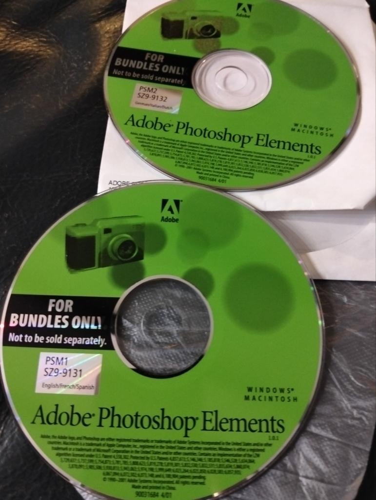 Adobe Photoshop Elements 1.0.1 2001  discs, Ophalen of Verzenden, Zo goed als nieuw, Windows