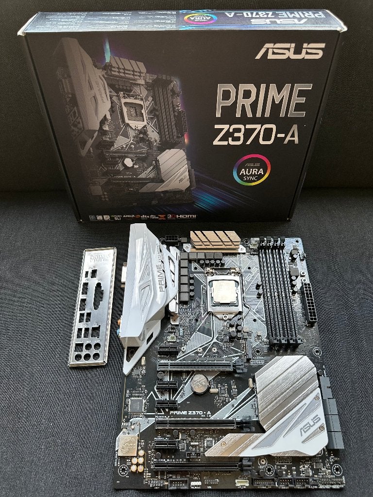 ASUS Prime Z370-A + Intel Core i5-8600K + I/O-shield + doos, Computers en Software, Gebruikt, LGA 1151, DDR4, Ophalen of Verzenden