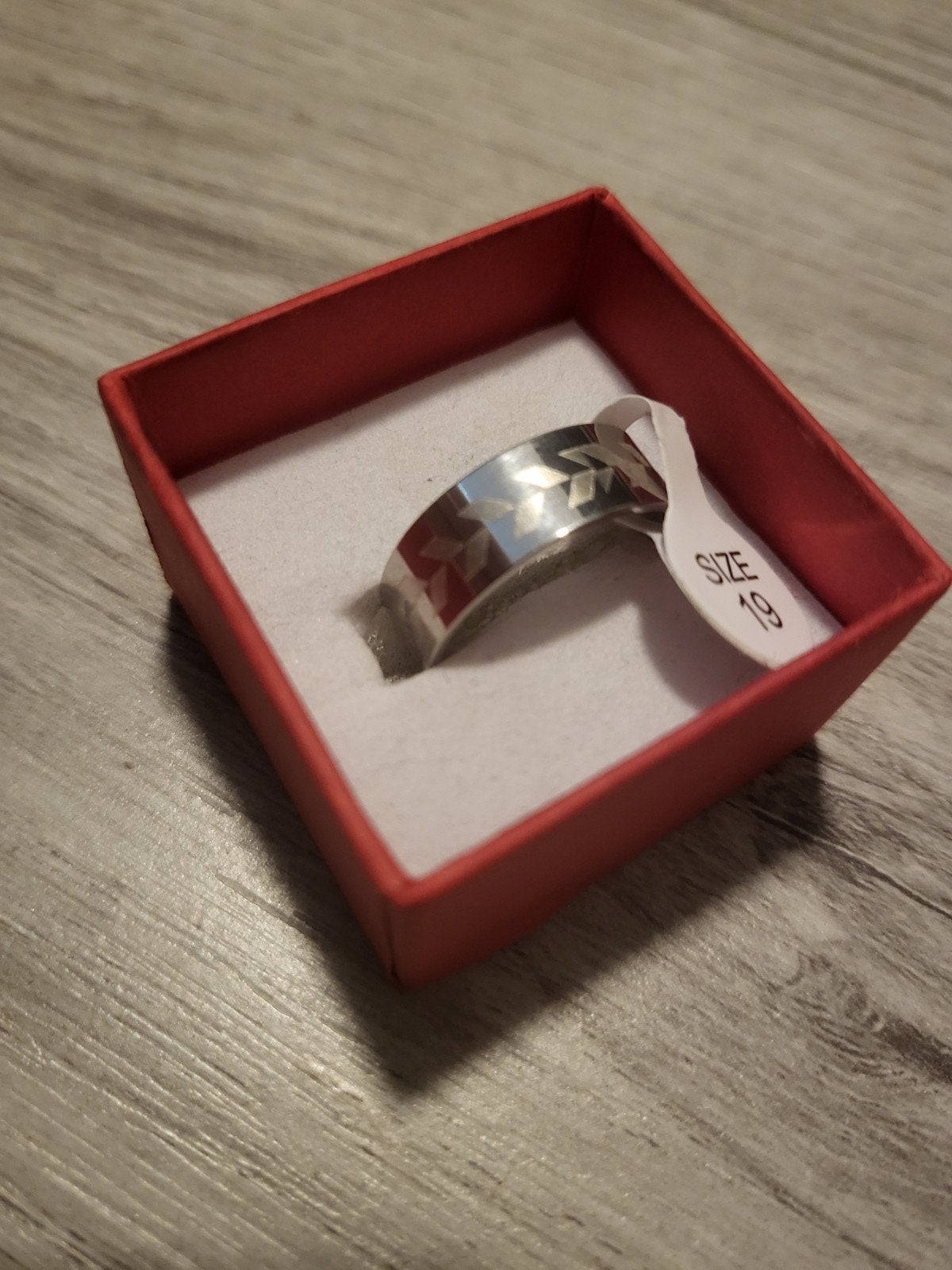 Nieuwe zilverkleurige ring, maat 19, IJzer of Staal, 19 tot 20, Nieuw, Ophalen of Verzenden