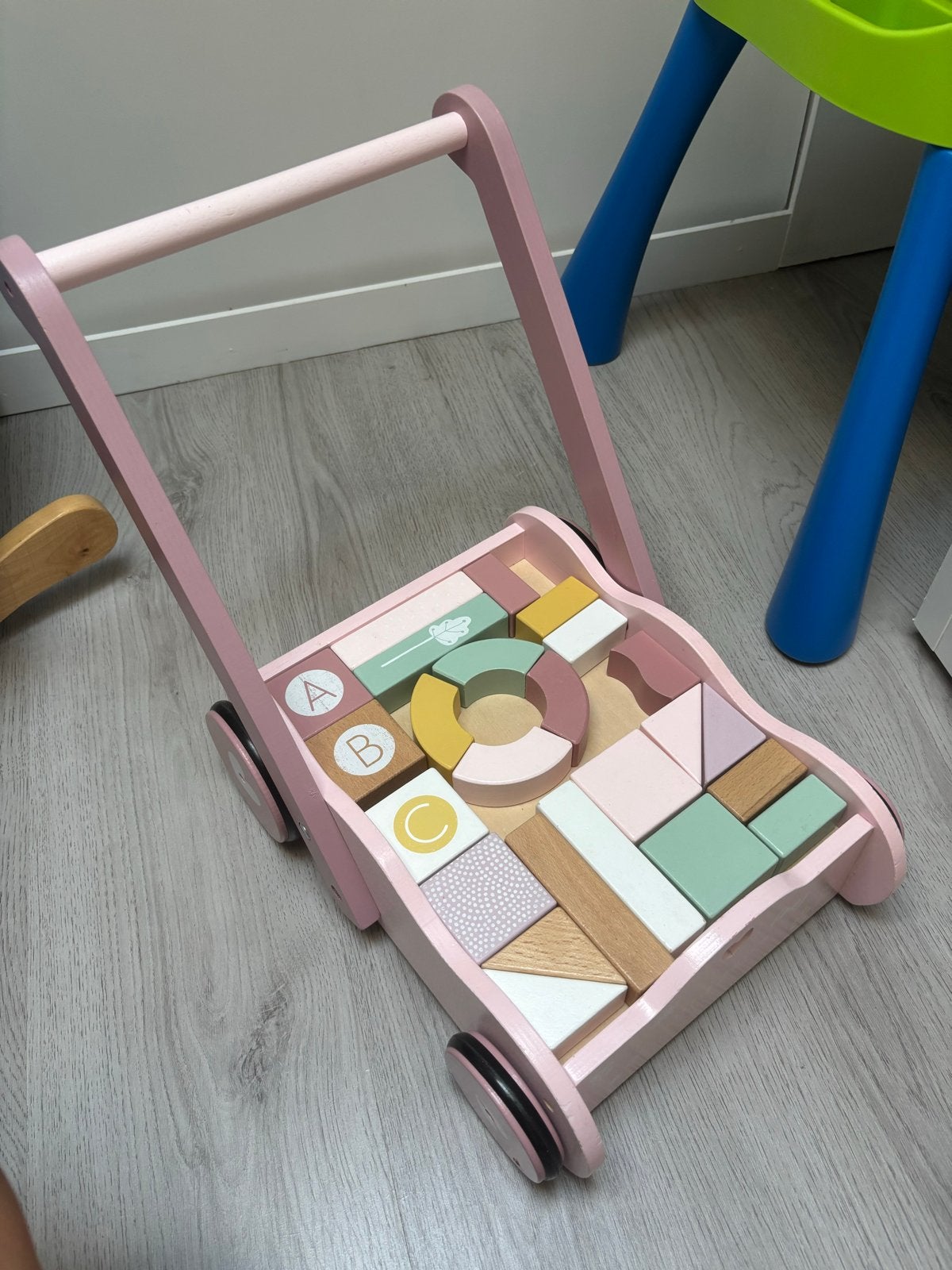 Little Dutch loopwagen met blokken, Ophalen, Gebruikt, Overige typen, Met wieltjes