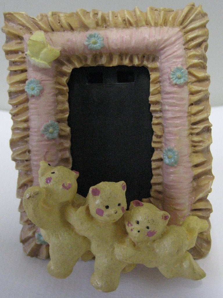 Schattig fotolijstje met beertjes voor pasfoto, Audio, Tv en Foto, Fotografie | Fotolijsten, Zo goed als nieuw, Pasfotolijstje