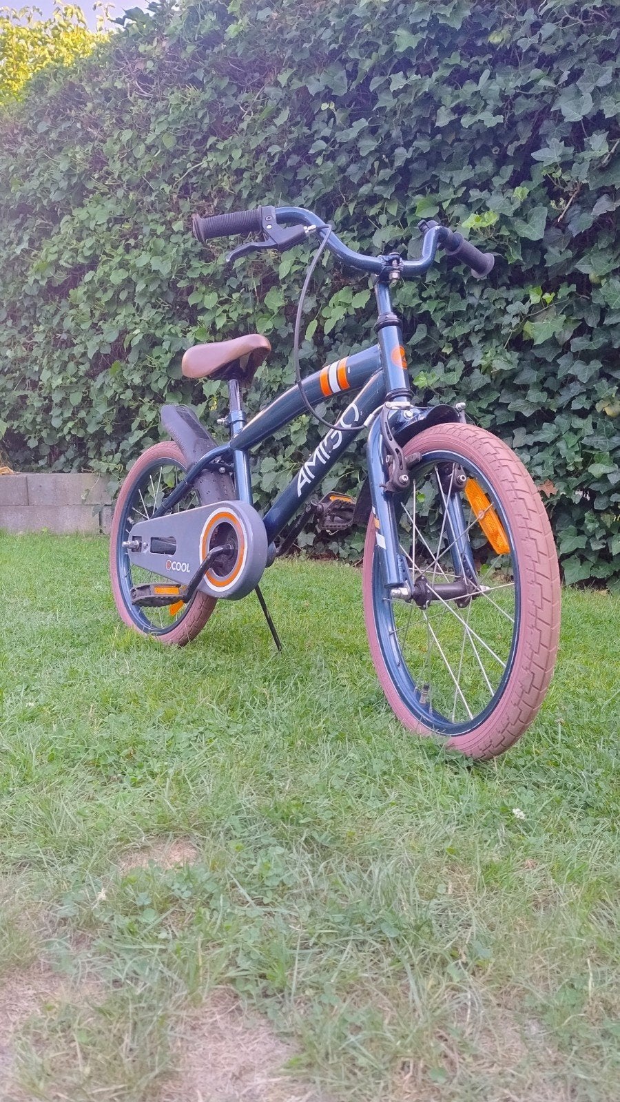 Amigo Cool Kinderfiets 18 inch - Blauw/Oranje, Ophalen, Terugtraprem, Amigo, 16 tot 20 inch