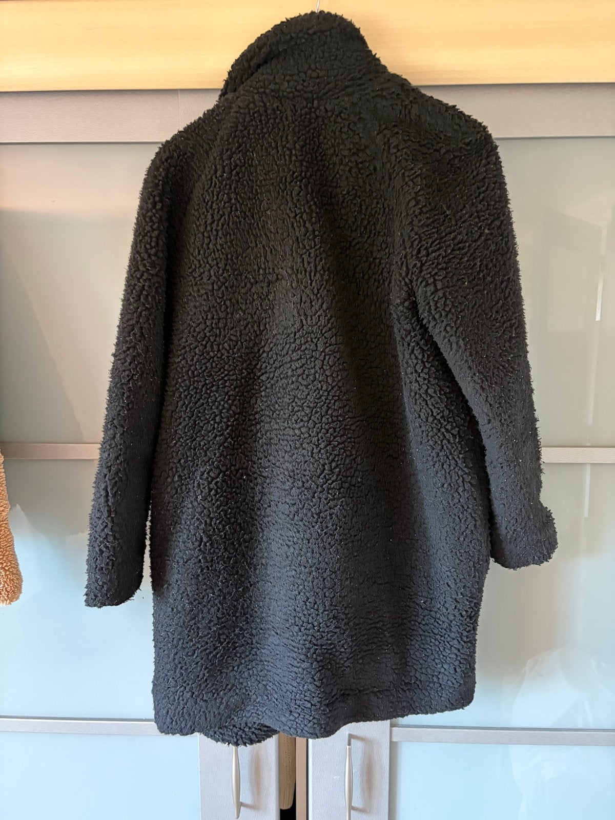 Zwarte teddy jas van Only, maat S, Kleding | Dames, Ophalen, Gedragen, Maat 36 (S), Zwart