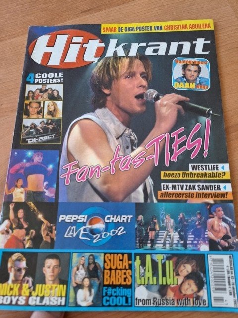 Hitkrant 2002 Ellen ten Damme Bassie & Adriaan K3 Tatu Avril, Verzenden, 1980 tot heden, Nederland, Tijdschrift