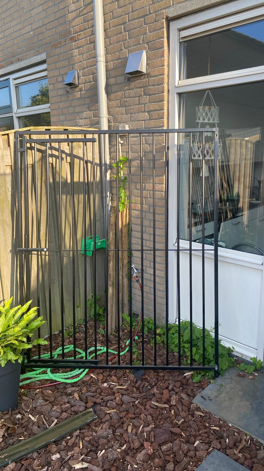 Honden kennel hek met deur, Ophalen, Zo goed als nieuw, 110 cm of meer, 100 cm of meer