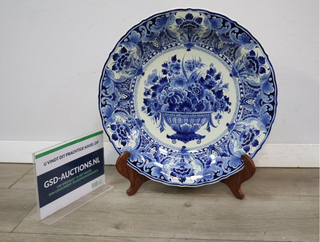 Delfts blauw wandbord - Porceleyne Fles, Antiek en Kunst, Antiek | Keramiek en Aardewerk, Ophalen of Verzenden