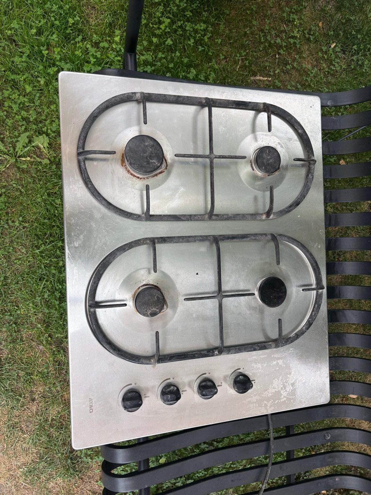 ATAG RVS 4-pits gasfornuis, Ophalen, Gebruikt, 4 kookzones, Inbouw