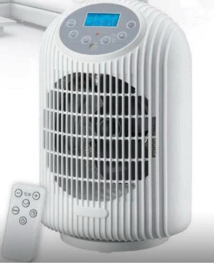 Ventilatorkachel kan koelen en verwarmen en 90graden roteren, Witgoed en Apparatuur, Ventilatoren, Ophalen of Verzenden, Zo goed als nieuw