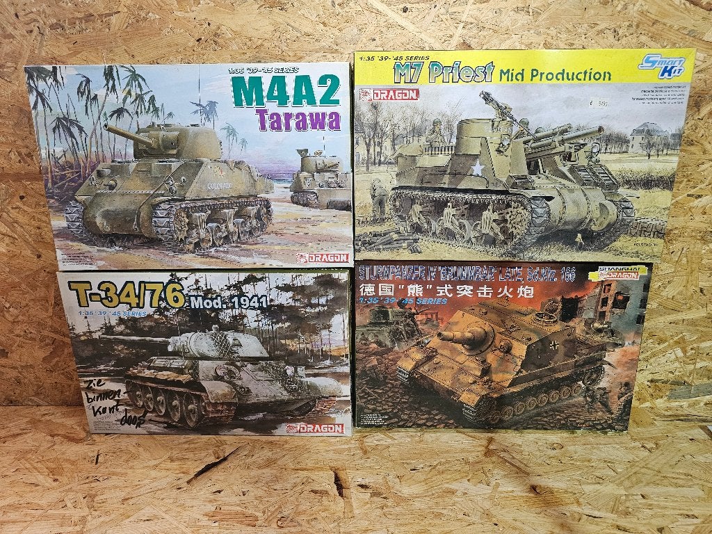 4x Dragon modelbouwtank (K002), Overige merken, Gebruikt, Tank, Verzenden
