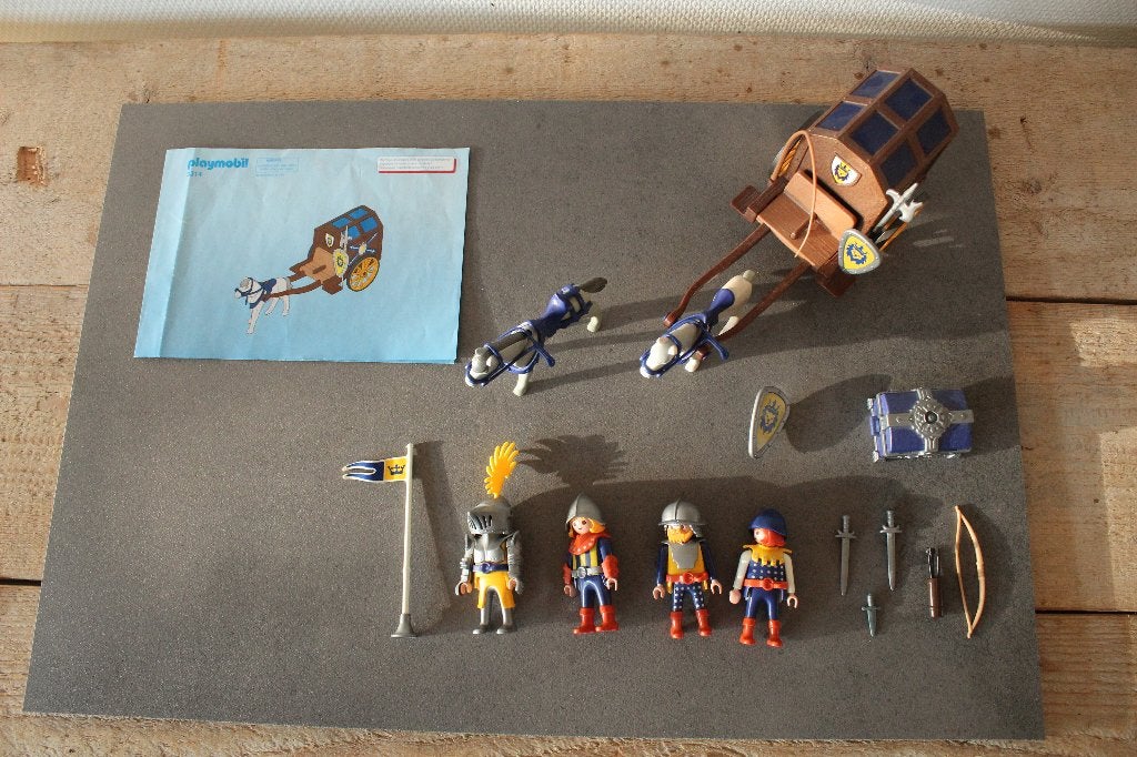 Playmobil 3314 Koningsridders met schattentransport, Kinderen en Baby's, Ophalen of Verzenden, Zo goed als nieuw, Complete set