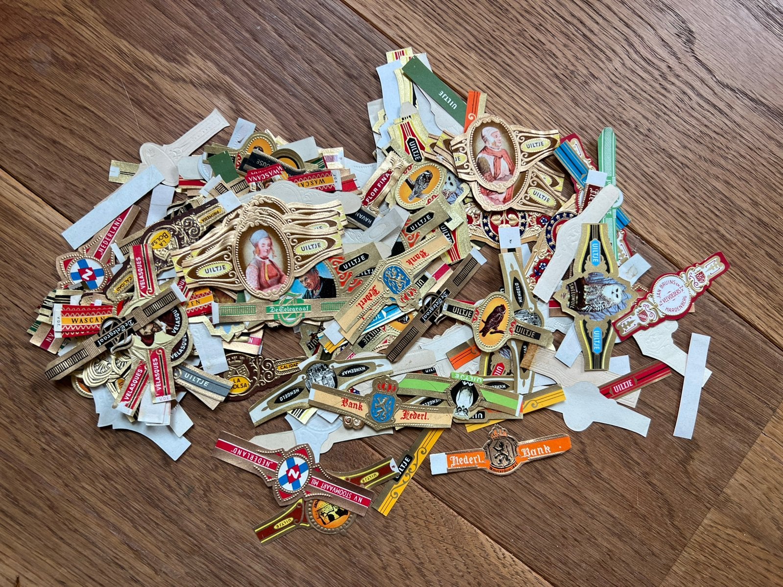 Grote verzameling vintage sigarenbandjes, Ophalen of Verzenden, Gebruikt, Sigarenbandjes