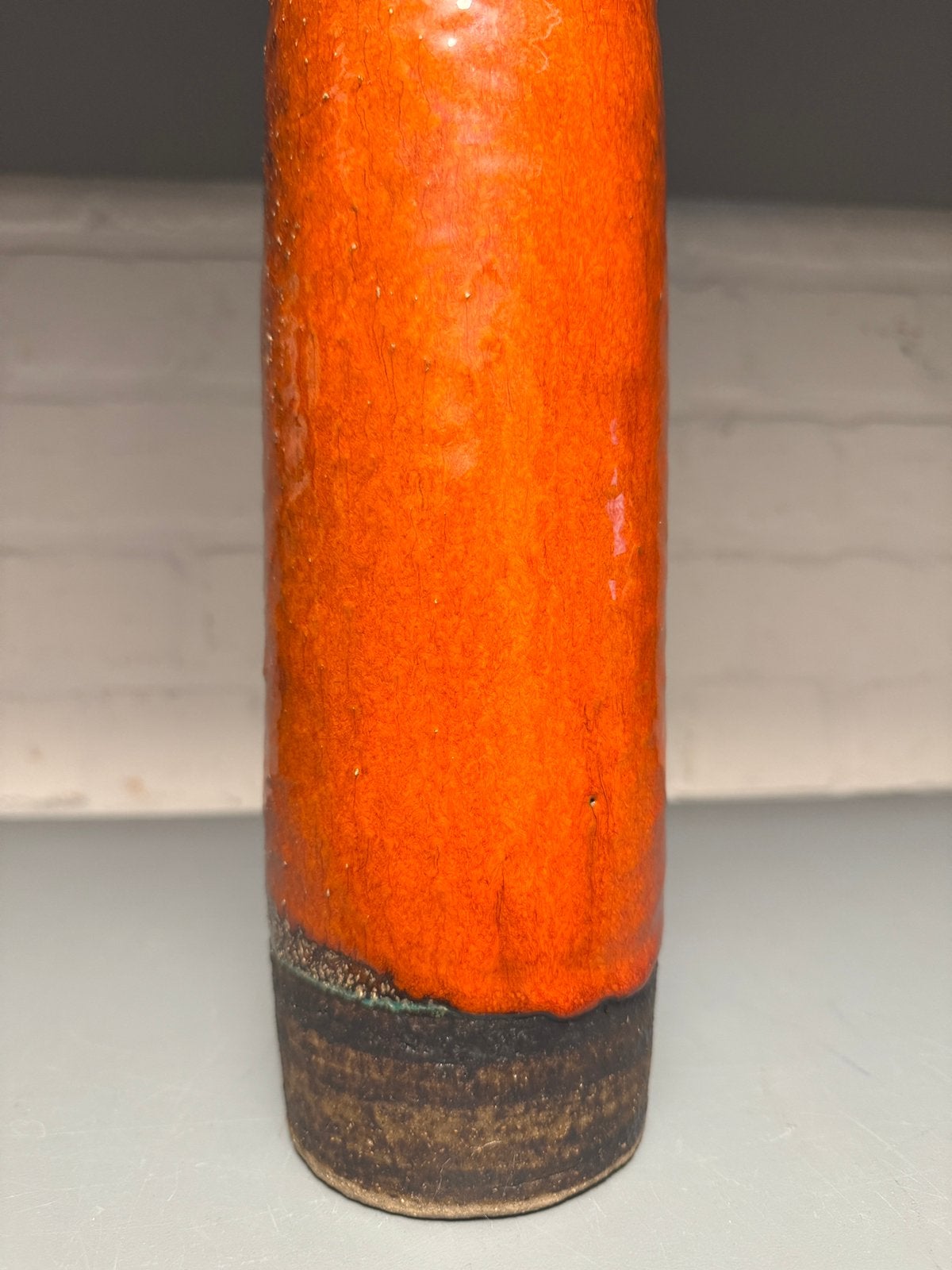Vintage: Hyllested Danmark vaas/fles fat lava 1960/1970., Antiek en Kunst, Ophalen of Verzenden