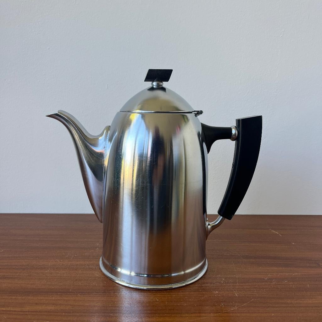 Demeyere Belgisch art deco koffiepot bakeliet en rvs, Antiek en Kunst, Ophalen of Verzenden