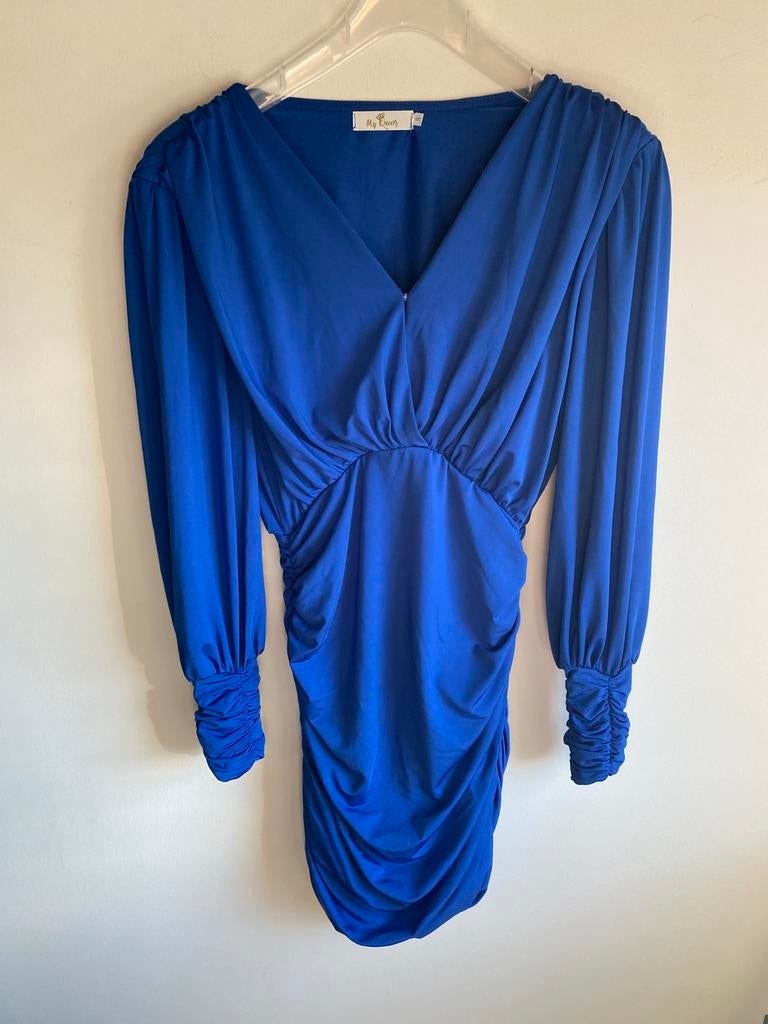Jurk My Queen Jurk - Maat S, Blauw, Ophalen of Verzenden, Zo goed als nieuw, Maat 36 (S)
