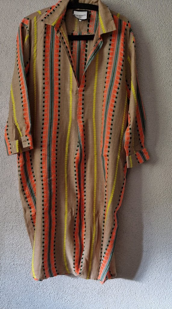 Nieuw boho ibiza dress GOLD EN SIVER, Kleding | Dames, Maat 42/44 (L), Nieuw, Onder de knie, Gold en silver