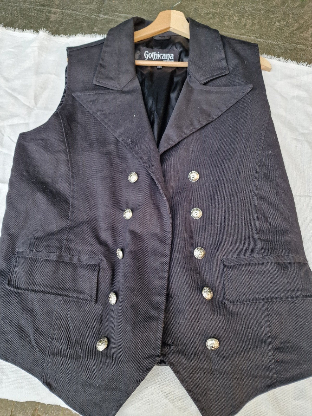 Steampunk Larp Cosplay Vest Zwart Maat M Gothicana, Ophalen of Verzenden