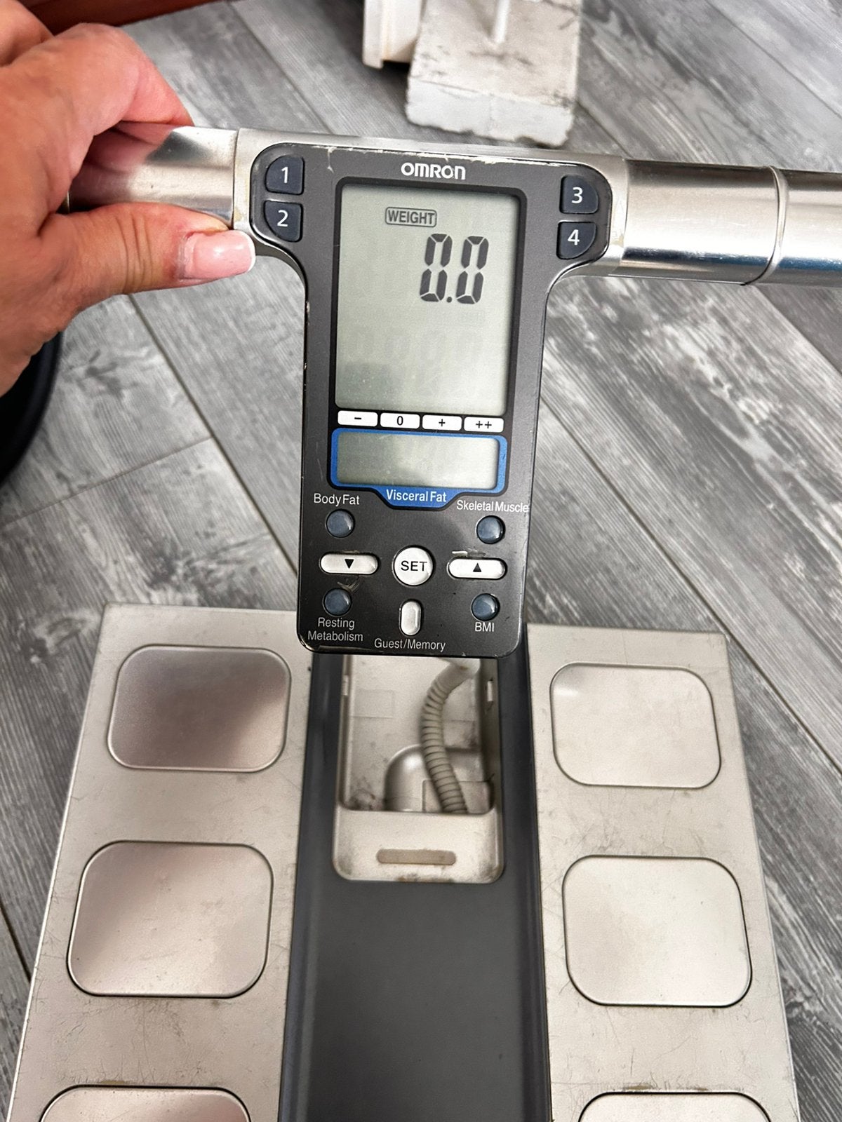 Omron weegschaal, Ophalen, Gebruikt, 100 kg of meer, Digitaal