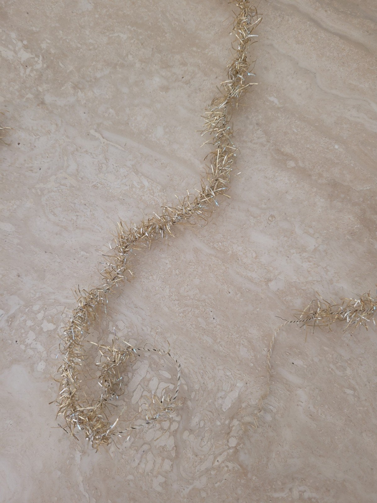 antieke kleine tinsel kerstslinger feathertree licht goud, Ophalen of Verzenden, Goud, Goud